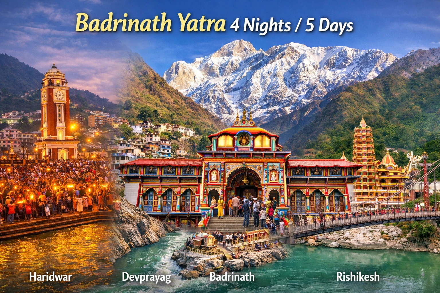 Badrinath Yatra 4 Nights 5 Days from Delhi Copy in Badrinath Yatra 4 Nights 5 Days from Delhi Copy tour package gallery image 1